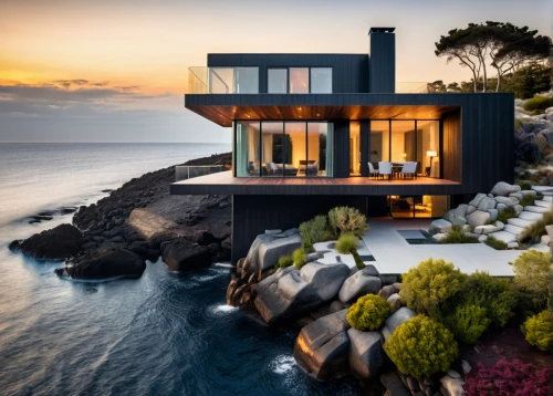 house by the water,dreamhouse,dunes house,beach house,beautiful home,luxury property,modern architecture,oceanfront,luxury home,cliffside,modern house,cubic house,beachhouse,ocean view,clifftop,summer house,luxury real estate,cube house,oceanview,house of the sea,Illustration,Realistic Fantasy,Realistic Fantasy 40