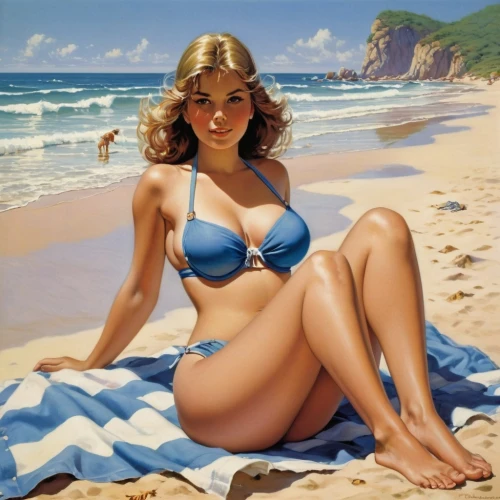 tretchikoff,guenter,model years 1960-63,hildebrandt,pin-up girl,retro pin up girl,photorealist,radebaugh,verano,azzurro,retro women,beachcomber,beach towel,donsky,pin-up model,beach landscape,follieri,retro pin up girls,retro woman,whitmore,Conceptual Art,Sci-Fi,Sci-Fi 19