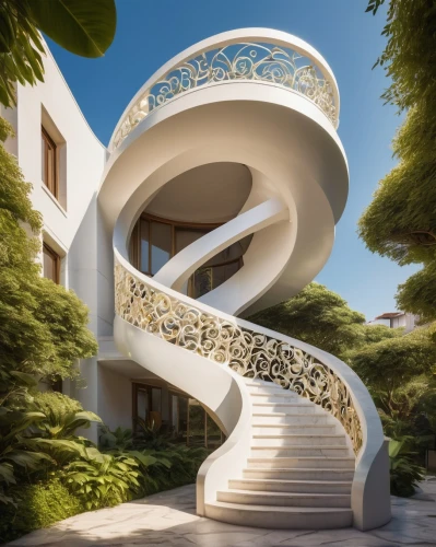 circular staircase,winding staircase,spiral staircase,spiral stairs,outside staircase,futuristic architecture,winding steps,staircase,escaleras,staircases,modern architecture,3d rendering,escalera,helix,luxury property,garden design sydney,stairs,stairways,dreamhouse,stone stairs,Art,Artistic Painting,Artistic Painting 29