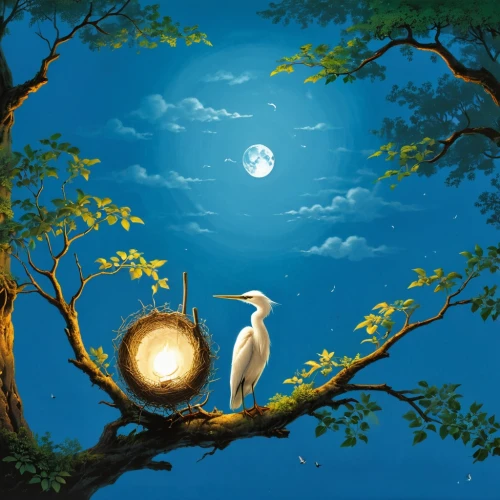 egret,moon and star background,dalmatian pelican,egrets,kookaburras,night bird,moon and star,bird painting,world digital painting,hanging moon,poornima,white storks,kookabura,egretta,heron,blue moon,kookaburra,moon night,blue heron,fantasy picture,Unique,Design,Blueprint