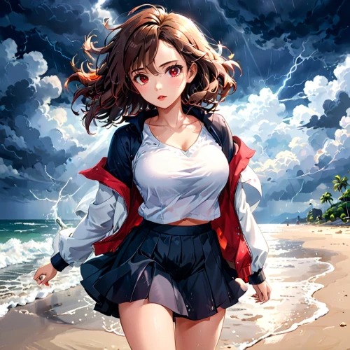 asahina,beach background,niijima,kawakami,kumiko,aerith,uzuki,mihoko,noshiro,beach scenery,akane,mitsuru,takamio,ushio,beach walk,fukawa,akagi,seaside,walk on the beach,sakamaki,Anime,Anime,Realistic