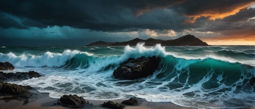 stormy sea,sea storm,seascape,ocean waves,crashing waves,seascapes,tidal wave,tempestuous,rocky coast,atlantic,storm surge,nature's wrath,landscape photography,sea landscape,sea water splash,full hd wallpaper,coastal landscape,caribbean sea,stormy blue,superstorm,Illustration,Realistic Fantasy,Realistic Fantasy 29