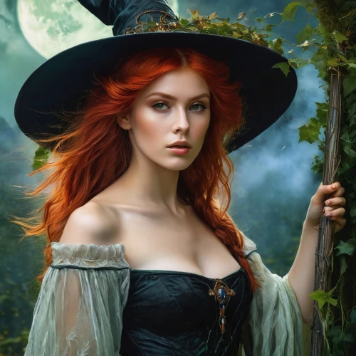 bewitching,witching,halloween witch,samhain,sorceress,witch,witch hat,bewitch,faerie,faery,fantasy picture,the witch,demelza,fantasy portrait,magick,witchery,wiccan,witches,jingna,triss,Conceptual Art,Fantasy,Fantasy 05