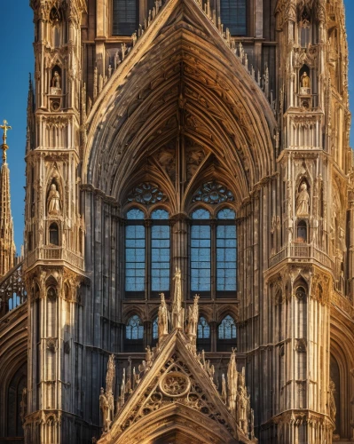 duomo di milano,ulm minster,duomo,neogothic,milan cathedral,minster,canterbury,batalha,york minster,rouen,balcon de europa,reims,westminster,metz,notredame,notredame de paris,brussel,the façade of the,westminster palace,gaudi,Illustration,American Style,American Style 03