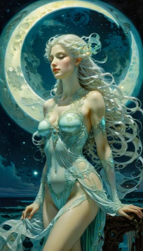 amphitrite,fantasy woman,sirena,fantasy picture,diana,diwata,fantasy art,aquarius,blue enchantress,zodiac sign libra,arianrhod,fathom,galadriel,nereid,atlantica,mermaid background,faerie,siren,naiad,nereids,Illustration,Realistic Fantasy,Realistic Fantasy 03