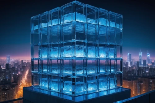 water cube,glass building,glass pyramid,glass blocks,cryobank,electric tower,pc tower,tesseract,glass facade,cube background,cubic house,ice castle,cubic,cubes,steel tower,the energy tower,glass facades,hypercube,supercomputer,tetris,Illustration,Japanese style,Japanese Style 13