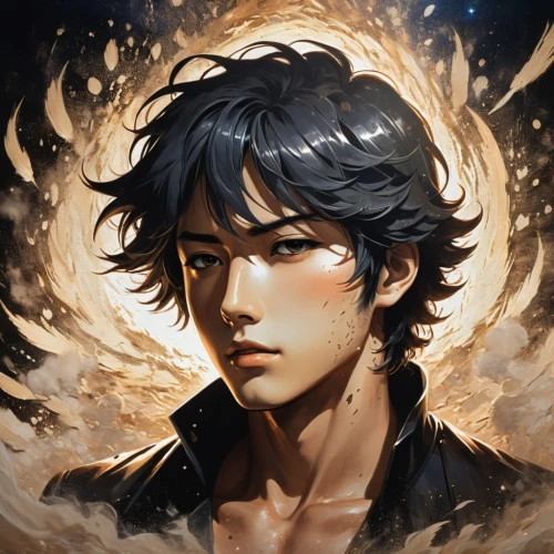 eren,daigo,junpei,pelleas,seregil,howl,kawakami,noctis,hokuto,umehara,kenshiro,doriath,mabuchi,furuya,himuro,inigo,eiji,yusuke,hideo,cinder,Conceptual Art,Oil color,Oil Color 24