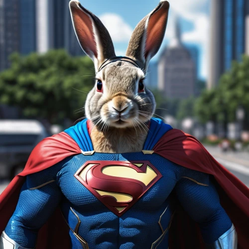 cartoon rabbit,cartoon bunny,supernose,supercop,superhero background,superlawyer,lepus,smallville,ultraman,kryptonian,supernaw,zortman,supersemar,super hero,superhero,supes,rabbitte,bizarro,superman,superimposing,Photography,General,Realistic