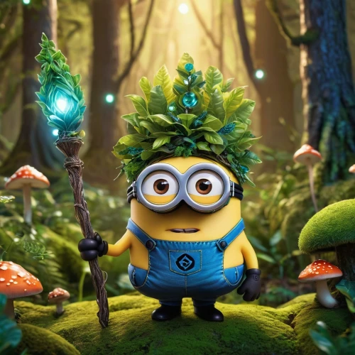 minion,dancing dave minion,minions,forest background,fireflies,renderman,cute cartoon character,minion hulk,fairy forest,cartoon forest,3d fantasy,3d background,frowick,wonderboom,forest man,forest animal,crayon background,rainforests,forest,full hd wallpaper,Photography,General,Commercial