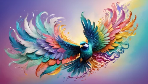 uniphoenix,color feathers,phoenixes,winged heart,pheonix,colorful birds,phenix,bird wings,dove of peace,colorful background,plumes,bird of paradise,featherlike,peace dove,simurgh,winged,butterfly vector,colorful heart,rainbow butterflies,angel wing,Conceptual Art,Fantasy,Fantasy 24