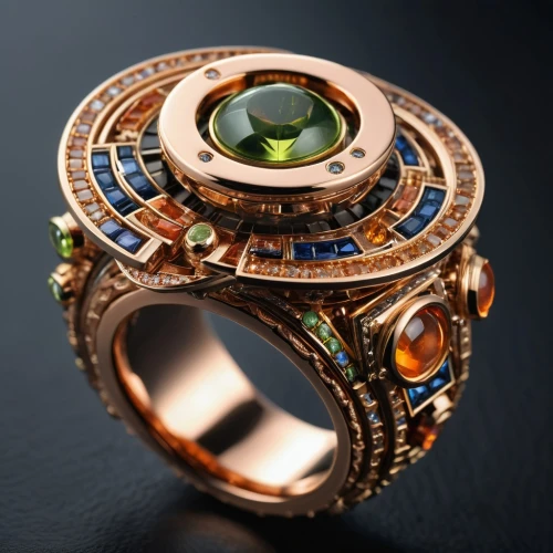 ring with ornament,colorful ring,bvlgari,ring jewelry,bulgari,circular ring,golden ring,tourbillon,aranmula,gemology,wedding ring,engagement ring,boucheron,jaquet,jeweller,goldsmithing,jewellery,ammolite,mouawad,nuerburg ring,Photography,General,Sci-Fi