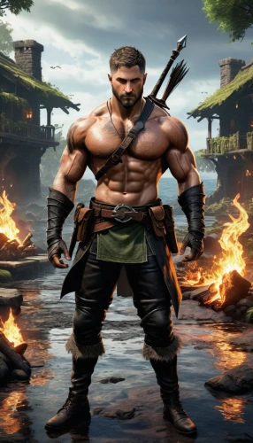 gamagori,dronacharya,barret,barbarian,berserker,siberut,tanaji,pandav,tandava,kenshi,rhodian,sagat,riki,rudra,volkan,tamluk,tharakan,hyborian,atharva,ryu,Illustration,Realistic Fantasy,Realistic Fantasy 33