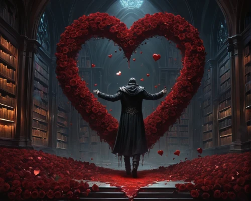 the heart of,bibliophile,valentierra,sci fiction illustration,saint valentine's day,heart background,saint valentine,lovecraftian,bram stoker,bookshops,book wallpaper,librarian,romantica,valentines day background,corazon,bookstore,libreria,bookseller,bookstores,winged heart,Conceptual Art,Fantasy,Fantasy 11