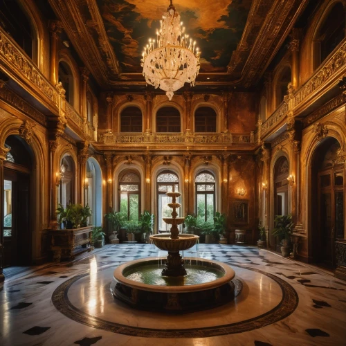 royal interior,ritzau,emirates palace hotel,marble palace,crown palace,venetian hotel,ornate room,grandeur,ballroom,taj mahal hotel,dolmabahce,europe palace,floor fountain,entrance hall,palladianism,cochere,foyer,philbrook,palazzo,ornate,Illustration,Paper based,Paper Based 07