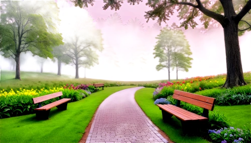 virtual landscape,pathway,3d background,benches,forest path,3d rendered,landscape background,wooden path,3d rendering,3d render,render,greenspace,cartoon video game background,garden bench,walkway,tree lined path,park bench,background design,paths,walk in a park,Illustration,Vector,Vector 12