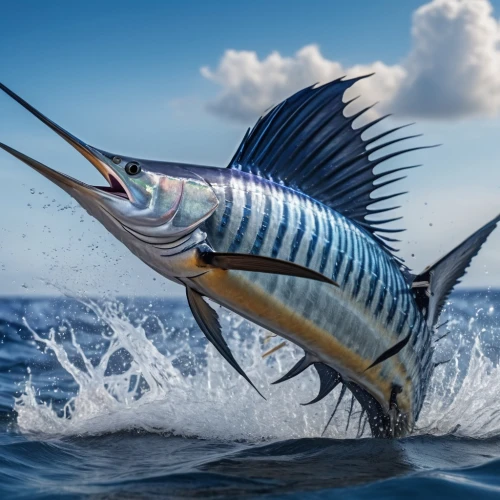 sailfish,rooster fish,billfish,blue stripe fish,thunnus,mackerels,kingfish,threadfin,pescado,mackerel,sanma,bluefin,yellowfin,marlin,sardinella,sportfish,sardinas,mahi,fish tern,bonito,Photography,General,Natural