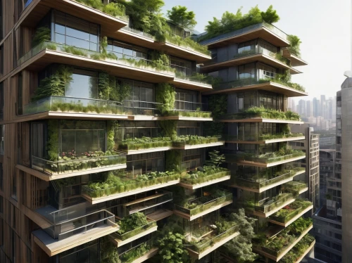 balcony garden,block balcony,microhabitats,urban design,ecotopia,roof garden,planta,enviroment,residential tower,green living,environnement,urban development,grass roof,apartment block,growing green,espaliered,high rise building,greentech,sustainable,ecologic,Illustration,Paper based,Paper Based 13