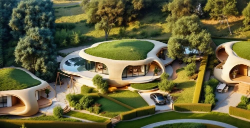 cube stilt houses,ecovillages,roof domes,futuristic architecture,odomes,earthship,ecotopia,domes,treehouses,cube house,ecovillage,roundhouses,cubic house,pelecypods,bjarke,doghouses,biospheres,hanging houses,rooves,escher village,Photography,General,Realistic