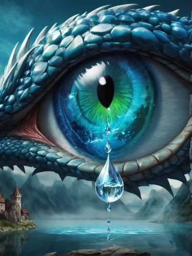 waterdrop,a drop of water,eyedrops,the blue eye,water drop,water droplet,eye,blue eye,a drop of,crocodile eye,third eye,a drop,all seeing eye,peacock eye,cosmic eye,teardrop,corneal,teardrops,angel's tears,droplet,Conceptual Art,Fantasy,Fantasy 02