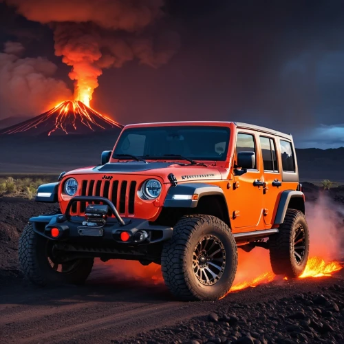 jeep rubicon,lava balls,burnout fire,flaming mountains,active volcano,the volcano,volcanic,garrison,jeep gladiator rubicon,volcanic activity,jeep,volcanoes,lava flow,fire background,exploder,off-road outlaw,tongariro,scorched,fire devil,firefall,Photography,General,Realistic
