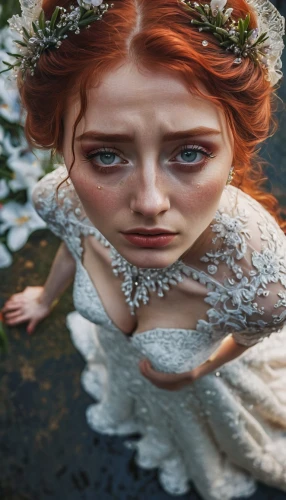 water nymph,jingna,fae,ophelia,dead bride,llorona,faery,rusalka,seelie,girl on the river,girl in the garden,the blonde in the river,mystical portrait of a girl,persephone,fairie,melancholia,tarjanne,danaus,fantasy portrait,redhead doll,Photography,Documentary Photography,Documentary Photography 16