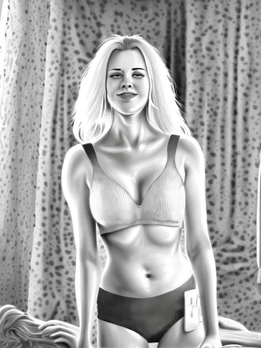 comic halftone woman,woman on bed,blonde woman,girl in bed,digital drawing,ronda,rotoscoped,marilyn monroe,digital painting,rousey,rotoscope,buffyverse,female model,sarah walker,female body,drawing mannequin,without clothes,marilyn,retro woman,pop art woman,Design Sketch,Design Sketch,Character Sketch