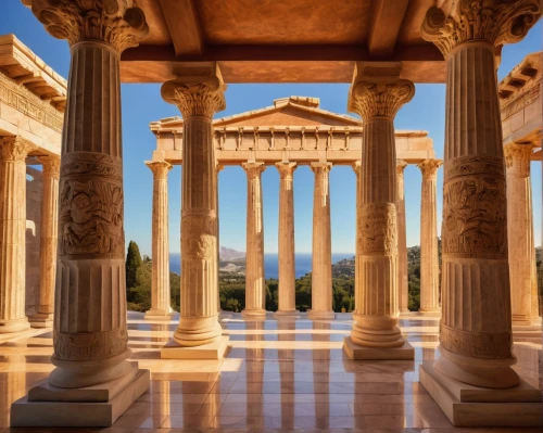 doric columns,pillars,columns,zappeion,greek temple,marble palace,three pillars,peristyle,colonnades,celsus library,colonnade,colonnaded,columned,palladian,roman columns,leptis,columnas,baalbek,temple of diana,portico,Illustration,Retro,Retro 26