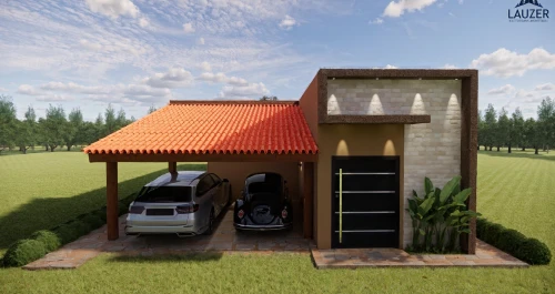 3d rendering,carports,small house,inverted cottage,farm hut,casita,folding roof,miniature house,carport,render,sketchup,residential house,residencial,garages,little house,outbuilding,small cabin,grass roof,cubic house,wooden hut