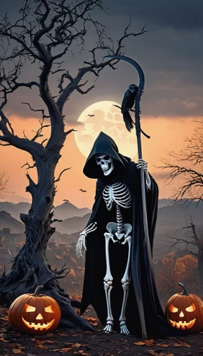 halloween background,halloween banner,halloween wallpaper,halloween poster,skelemani,spookiest,samhain,grim reaper,halloweenkuerbis,skeletal,halloween vector character,spookiness,skelid,skeleltt,garrison,halloween scene,spookily,halloween illustration,spookier,skeletons,Photography,General,Realistic