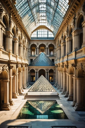 glyptotek,louvre,louvre museum,glass pyramid,galleria,atriums,marble palace,floor fountain,glass roof,kunsthistorisches museum,chhatris,atrium,glasshouse,conservatory,the center of symmetry,reflecting pool,palace,acquarium,vittoriano,galeries,Unique,Paper Cuts,Paper Cuts 07