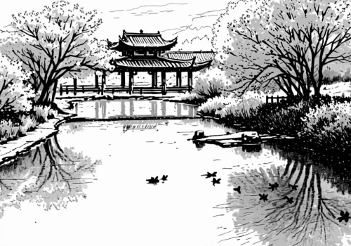 the golden pavilion,qingming,qingcheng,zhaozhou,lily pond,golden pavilion,xiping,lotus pond,zhuangzi,guangping,soochow,lilly pond,garden pond,fishpond,jingshan,west lake,japanese garden,wuxi,shaoxing,jiaxing,Design Sketch,Design Sketch,Rough Outline