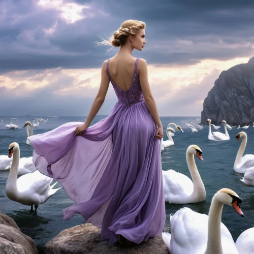 swan lake,swansong,cisne,white swan,mourning swan,constellation swan,swanning,swan,enchanting,swanee,lancome,seabirds,swans,sirene,trumpeter swans,swanlike,godward,riverdance,fantasy picture,cygnet,Photography,General,Realistic