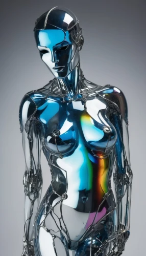 artist's mannequin,cybernetic,cyberarts,neon body painting,cyberdog,cybernetically,transhumanist,transhuman,humanoid,bodypainting,metal figure,polychromed,transhumanism,3d figure,fembot,bodypaint,female body,prisms,woman sculpture,chromed,Conceptual Art,Fantasy,Fantasy 02