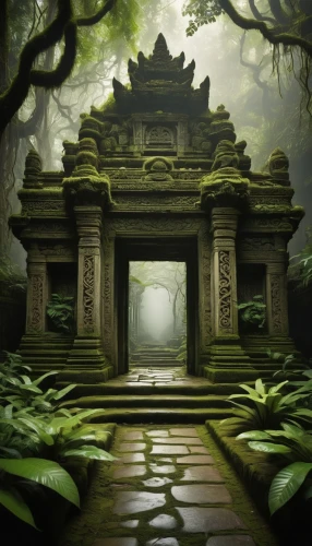 mausoleum ruins,artemis temple,angkor,ancient city,ancient,shrine,ancient house,the mystical path,sanctum,necropolis,hall of the fallen,pakal,labyrinthian,ancients,shrines,temple,world digital painting,white temple,japanese shrine,yavin,Art,Artistic Painting,Artistic Painting 28