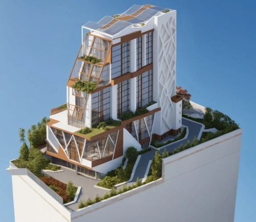 residential tower,sky apartment,multistorey,escala,cubic house,high rise building,high-rise building,penthouses,apartment building,sky ladder plant,balcony garden,skyscraper,edificio,modern architecture,kimmelman,block balcony,roof garden,renaissance tower,an apartment,multi-story structure,Photography,General,Realistic