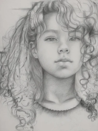 ringlets,graphite,girl drawing,silverpoint,girl portrait,pencil and paper,pencil drawings,mystical portrait of a girl,pencil drawing,ringlet,little girl in wind,young girl,disegno,portrait of a girl,grisaille,charcoal pencil,clytie,little girl,merida,cosette,Design Sketch,Design Sketch,Character Sketch