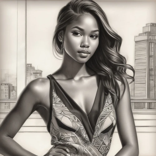 amerie,charcoal drawing,pencil drawings,african american woman,oduwole,graphite,charcoal pencil,pencil drawing,fashion sketch,kouroussa,female model,african woman,city ​​portrait,cassie,airbrushing,girl drawing,world digital painting,bonang,toccara,jamelia,Illustration,Black and White,Black and White 30