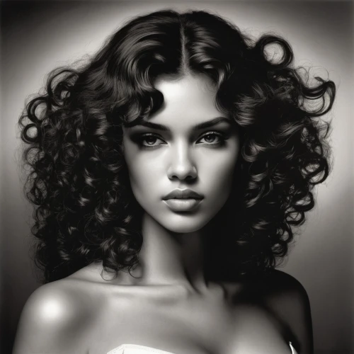 curly brunette,airbrush,airbrushed,airbrushing,yildiray,curly hair,vanderhorst,curly,navys,rhianna,curls,miseducation,kangna,vintage woman,tousled,african american woman,goldwell,vintage female portrait,rosa curly,voluminous,Illustration,Black and White,Black and White 24