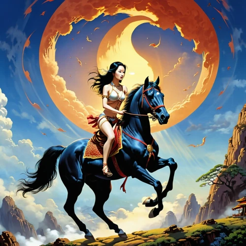 mulan,boudicca,buraq,vishwamitra,horsewoman,epona,mervat,nighthorse,mystara,drona,shahnameh,lakshmibai,pocahontas,barsoom,horseback,amaterasu,boudica,wonderwoman,mahadev,caramon,Conceptual Art,Sci-Fi,Sci-Fi 19