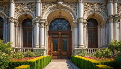 dolmabahce,villa balbianello,mirogoj,certosa di pavia,villa d'este,bahai,garden door,entranceway,venezia,ornate,europe palace,villa balbiano,giarratano,milan,persian architecture,villa cortine palace,the threshold of the house,entrada,palladianism,giardino,Art,Artistic Painting,Artistic Painting 04