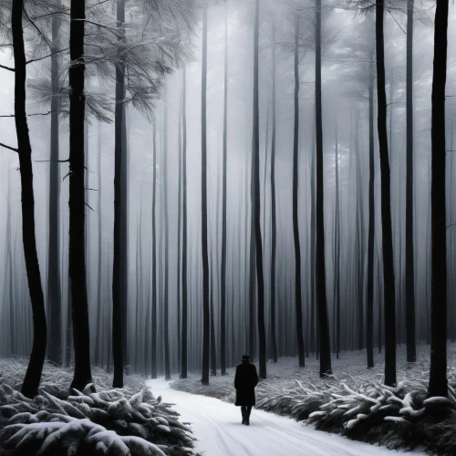 winter forest,winter background,forest walk,forest path,winter dream,winterland,winterreise,winter landscape,forest of dreams,germany forest,wintersun,winter night,narnia,the mystical path,winter magic,snow scene,fir forest,winters,snow landscape,sentier,Photography,Black and white photography,Black and White Photography 07