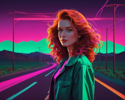 junipero,kidman,haught,maeve,ozark,nora,vector art,demelza,johansson,dusk,digital art,retro woman,digital painting,neo,synth,vector illustration,80's design,hd wallpaper,world digital painting,pink dawn,Conceptual Art,Sci-Fi,Sci-Fi 12