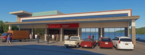 e-gas station,electric gas station,gas station,sketchup,minimart,large store,auto repair shop,filling station,kroc,autogrill,drive in restaurant,supervalu,car salon,autopolis,autozone,ecomstation,quiktrip,car showroom,store front,car dealership,Photography,General,Realistic