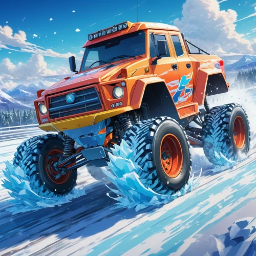 off-road vehicle,onrush,all-terrain vehicle,snowplow,off road vehicle,off-road vehicles,snow plow,off-road car,snowplowing,four wheel drive,off road toy,snowplows,monster truck,all terrain vehicle,supertruck,motorstorm,4 wheel drive,new vehicle,uaz,gameloft,Illustration,Japanese style,Japanese Style 03