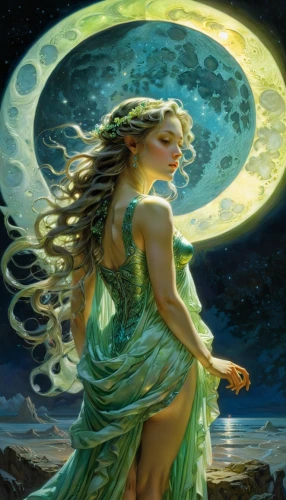 sirena,diwata,kahlan,amphitrite,nereid,baoshun,zodiac sign libra,ostara,oshun,venus,siren,chryste,rusalka,ariadne,mother earth,ozma,anahata,andromeda,frigga,caiera,Illustration,Realistic Fantasy,Realistic Fantasy 03