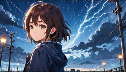 hausser,fubuki,weathercaster,lightning,suzumiya,railgun,anime cartoon,linne,euphonious,lightning storm,hikari,kanno,shigure,kyon,shumeiko,ushio,lightning bolt,supercell,light rain,yanmei,Anime,Anime,Realistic