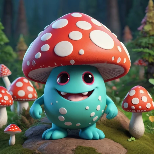 toadstools,toadstool,mushroom landscape,mushroom type,forest mushroom,club mushroom,mushroom island,muscaria,blue mushroom,anti-cancer mushroom,mushroomed,mushroom hat,mushrooming,red mushroom,agaric,mushroom,poborsky,shrooms,panther mushroom,tree mushroom,Unique,3D,3D Character