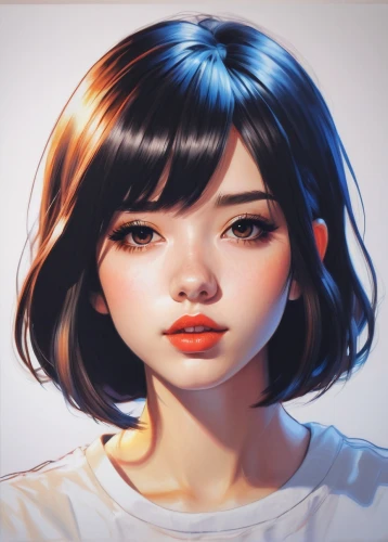 girl portrait,portrait background,shimei,artist color,cosmetic brush,digital painting,custom portrait,overpainting,longmei,illustrator,krita,study,girl drawing,huayi,blue painting,painting technique,vector girl,xiaoxi,world digital painting,nanzhao,Conceptual Art,Fantasy,Fantasy 19