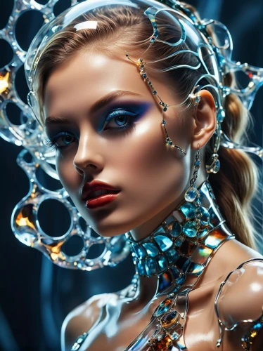 jeweled,bejeweled,bejewelled,jewelled,biomechanical,cybernetic,cybernetically,transhuman,adornment,troweled,blue enchantress,circuitry,transhumanism,cybernetics,water pearls,jewellry,embellished,drusy,cyberspace,semiprecious,Photography,Artistic Photography,Artistic Photography 03