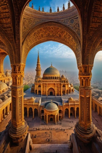 chhatris,islamic architectural,the hassan ii mosque,hassan 2 mosque,mosques,grand mosque,medinah,inde,marble palace,agrabah,moorish,big mosque,benares,mccurry,maghreb,india,theed,roof domes,sultan qaboos grand mosque,shahi mosque,Conceptual Art,Sci-Fi,Sci-Fi 14